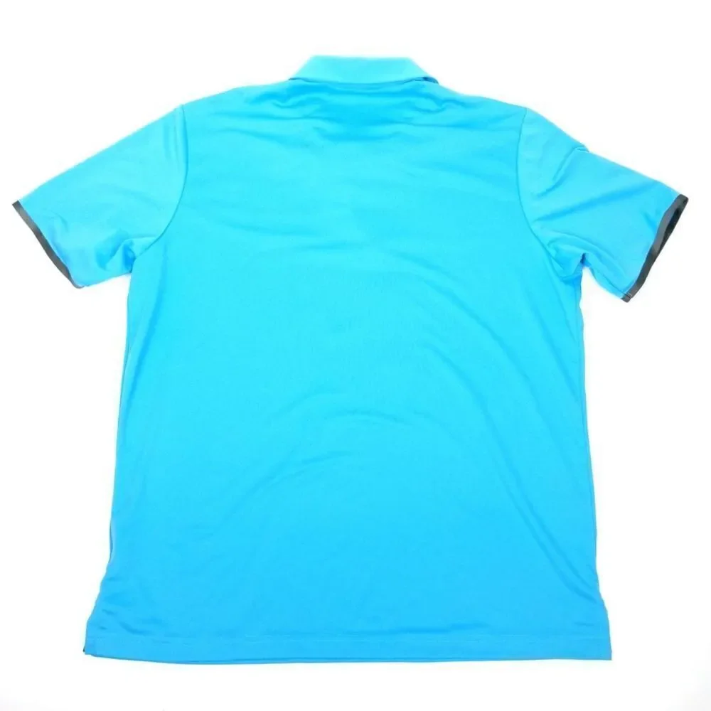 Adidas Climachill Short Sleeve Active Mesh Golf Polo Shirt Bright Blue Mens 2XL